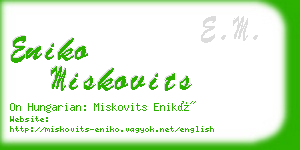 eniko miskovits business card